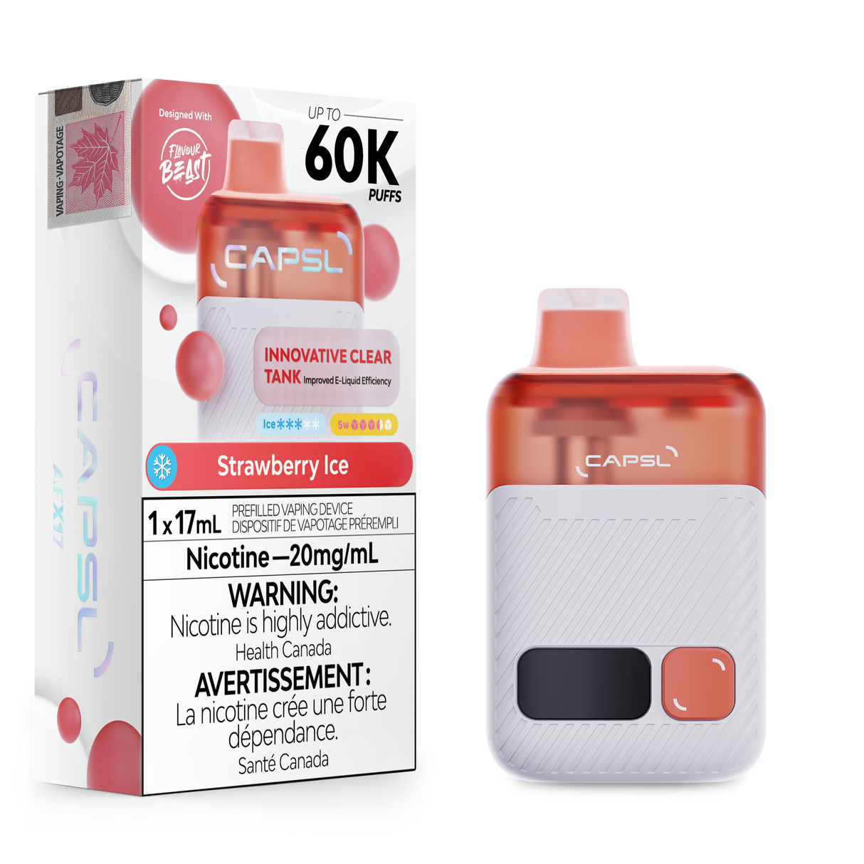Strawberry Ice - CAPSL AFX17 60K - 17mL