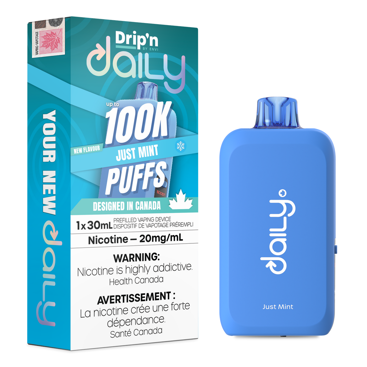 Just Mint - DRIP'N DAILY 100K by ENVI - 30mL