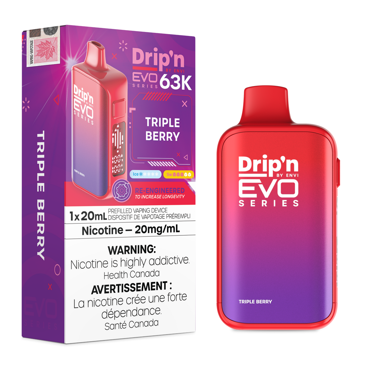 Triple Berry - ENVI DRIP'N EVO 63K - 20ml