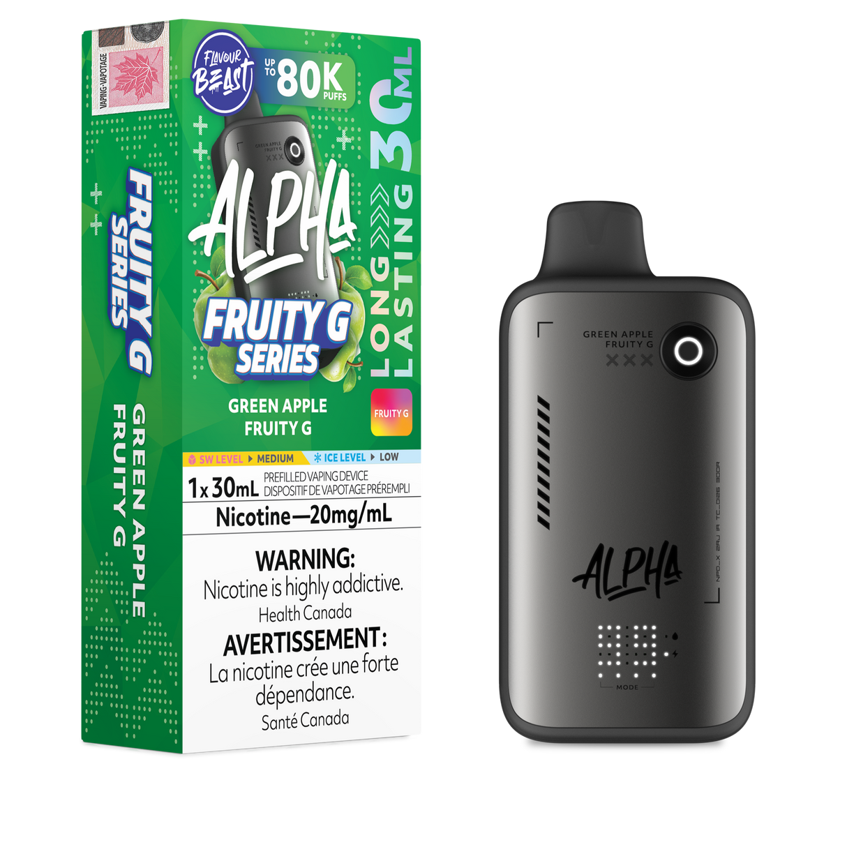 Green Apple Fruity G - FLAVOUR BEAST ALPHA 80K - 30ML