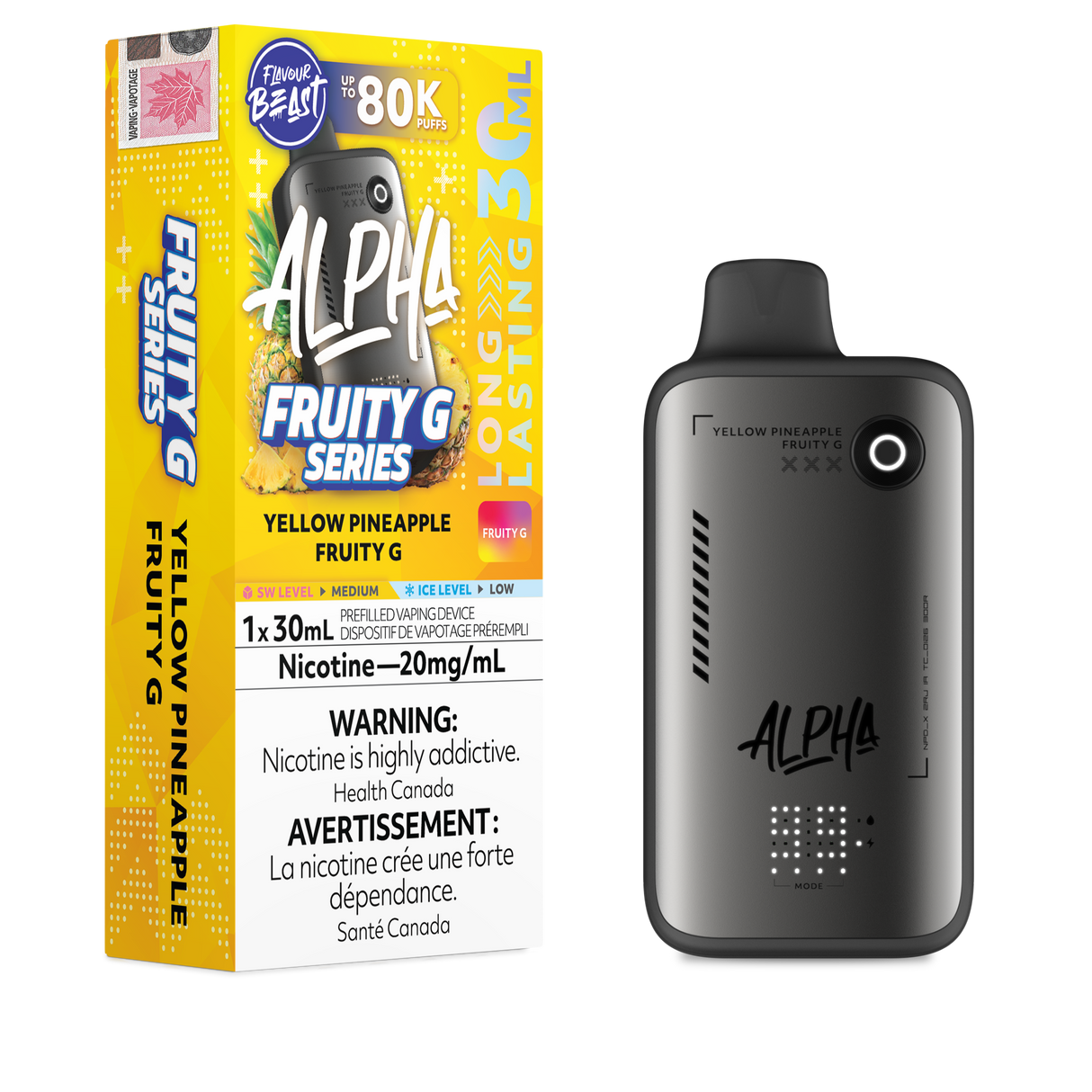 Yellow Pineapple Fruity G - FLAVOUR BEAST ALPHA 80K - 30ML