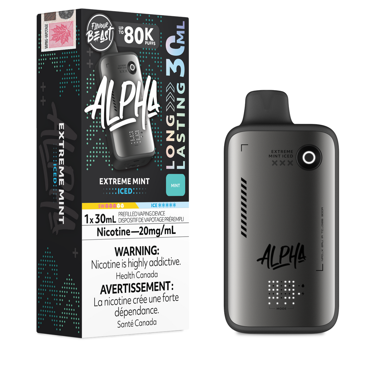 Extreme Mint Iced - FLAVOUR BEAST ALPHA 80K - 30mL