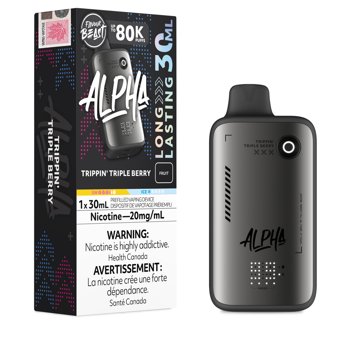 Trippin' Triple Berry - FLAVOUR BEAST ALPHA 80K - 30mL