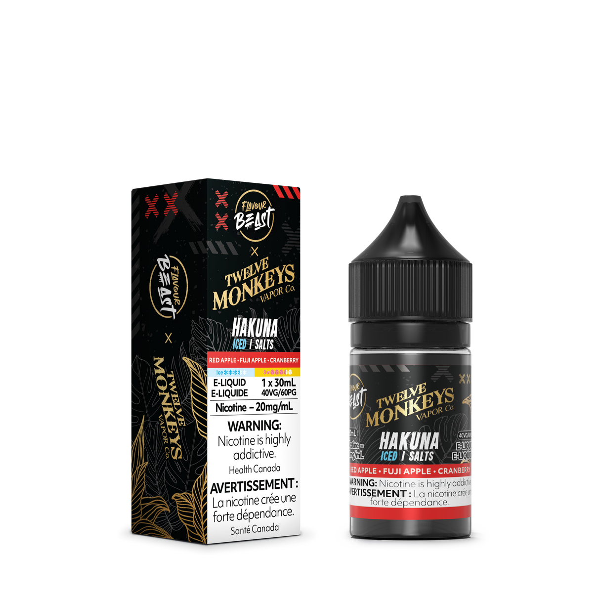 HAKUNA ICED by FLAVOUR BEAST x 12 MONKEYS SALT (30mL)