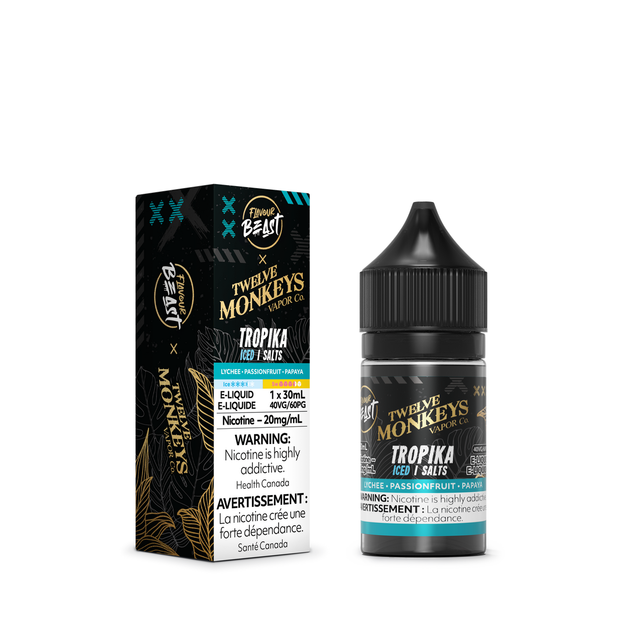 TROPIKA ICED by FLAVOUR BEAST x 12 MONKEYS SALT (30mL)