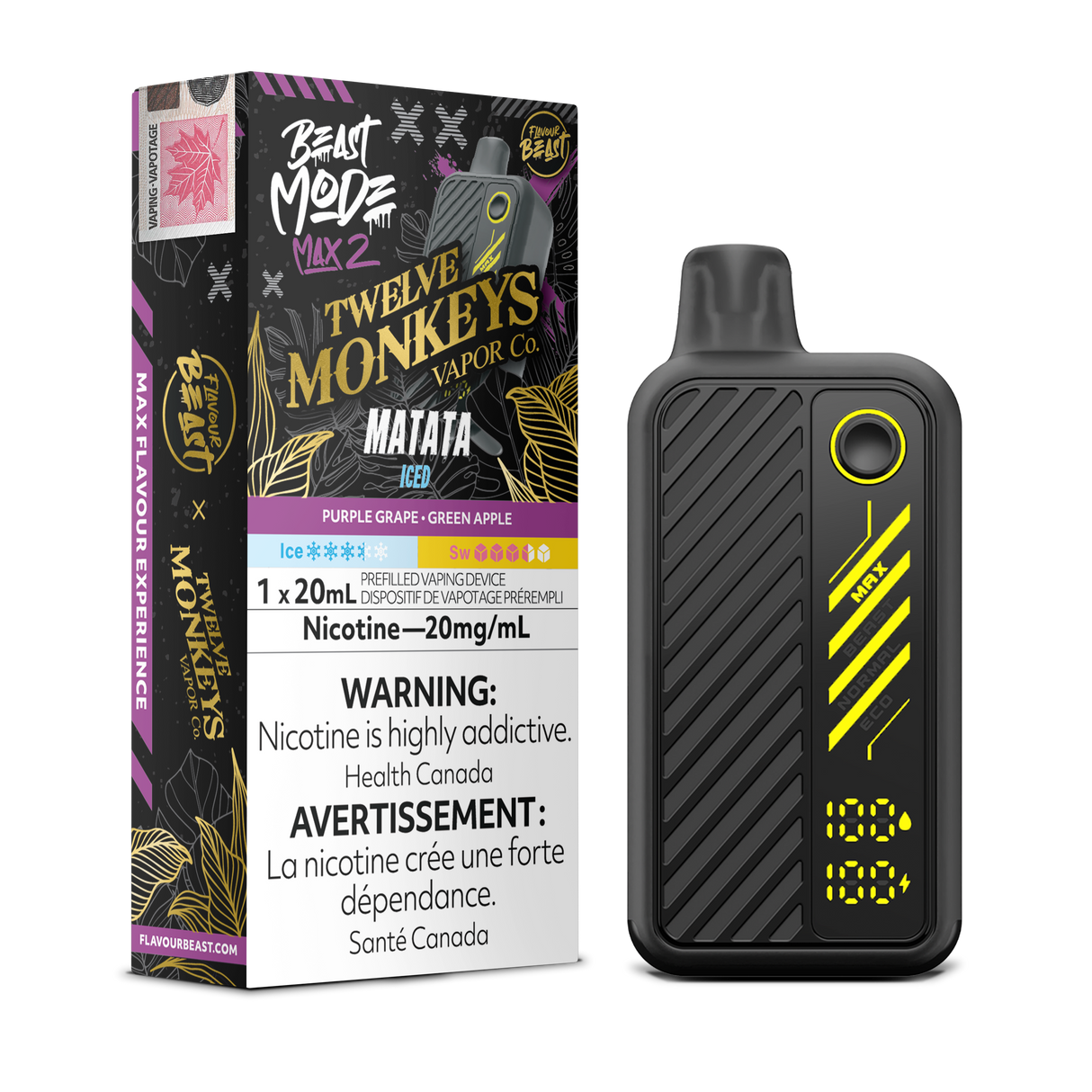 Matata Iced - FLAVOUR BEAST BEAST MODE MAX 2 x 12 MONKEYS 50K - 20mL
