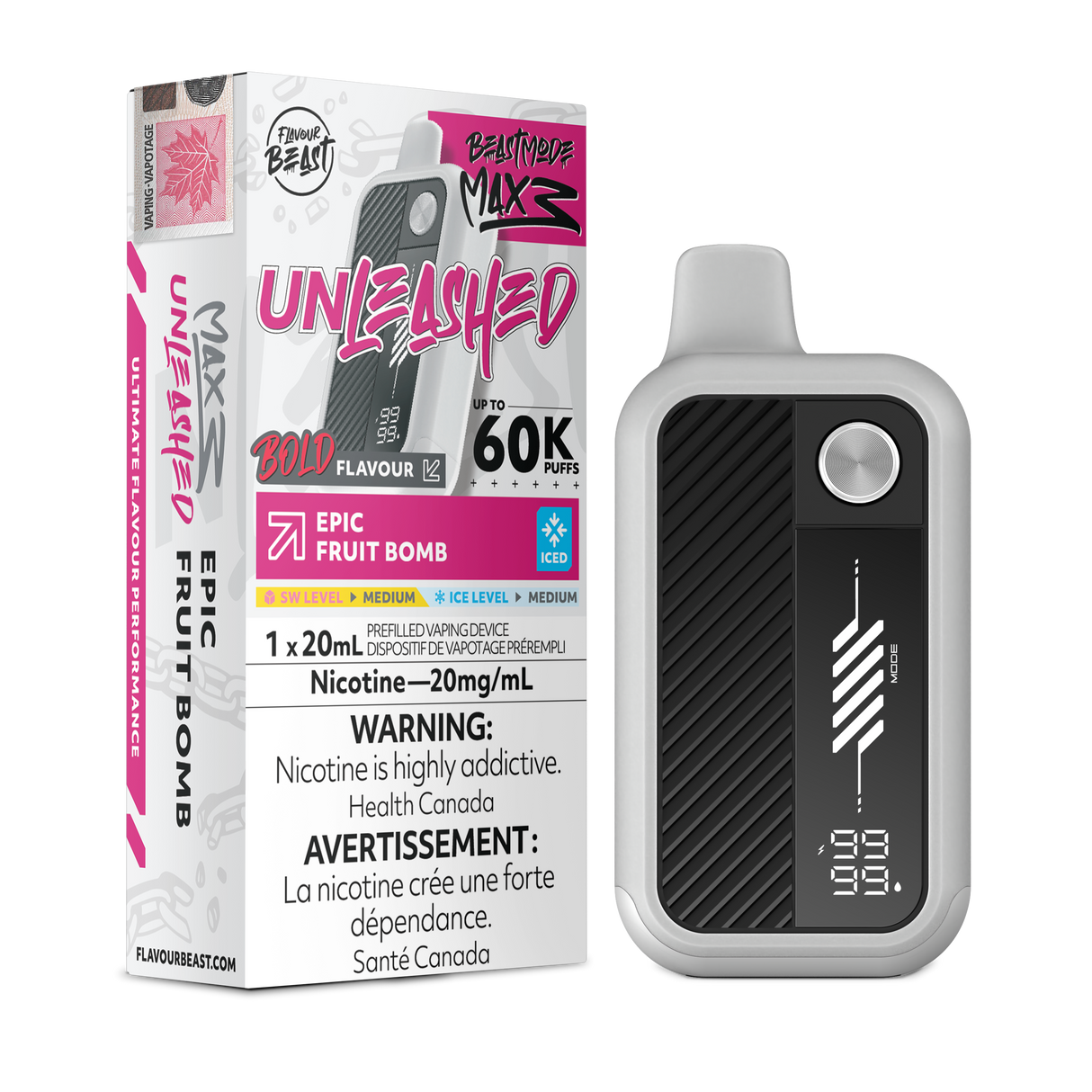 Epic Fruit Bomb Iced - FLAVOUR BEAST BEAST MODE MAX 3 UNLEASHED 60K - 20mL