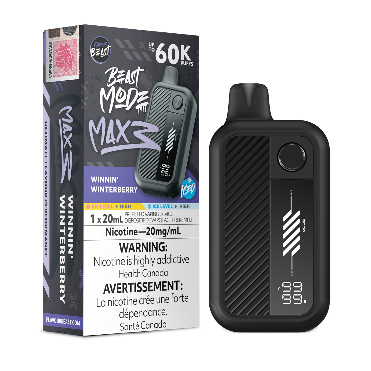 Winnin' Winterberry Iced - FLAVOUR BEAST BEAST MODE MAX 3 60K - 20mL