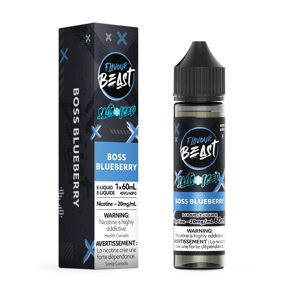BOSS BLUEBERRY ICED by FLAVOUR BEAST SALT (60mL)