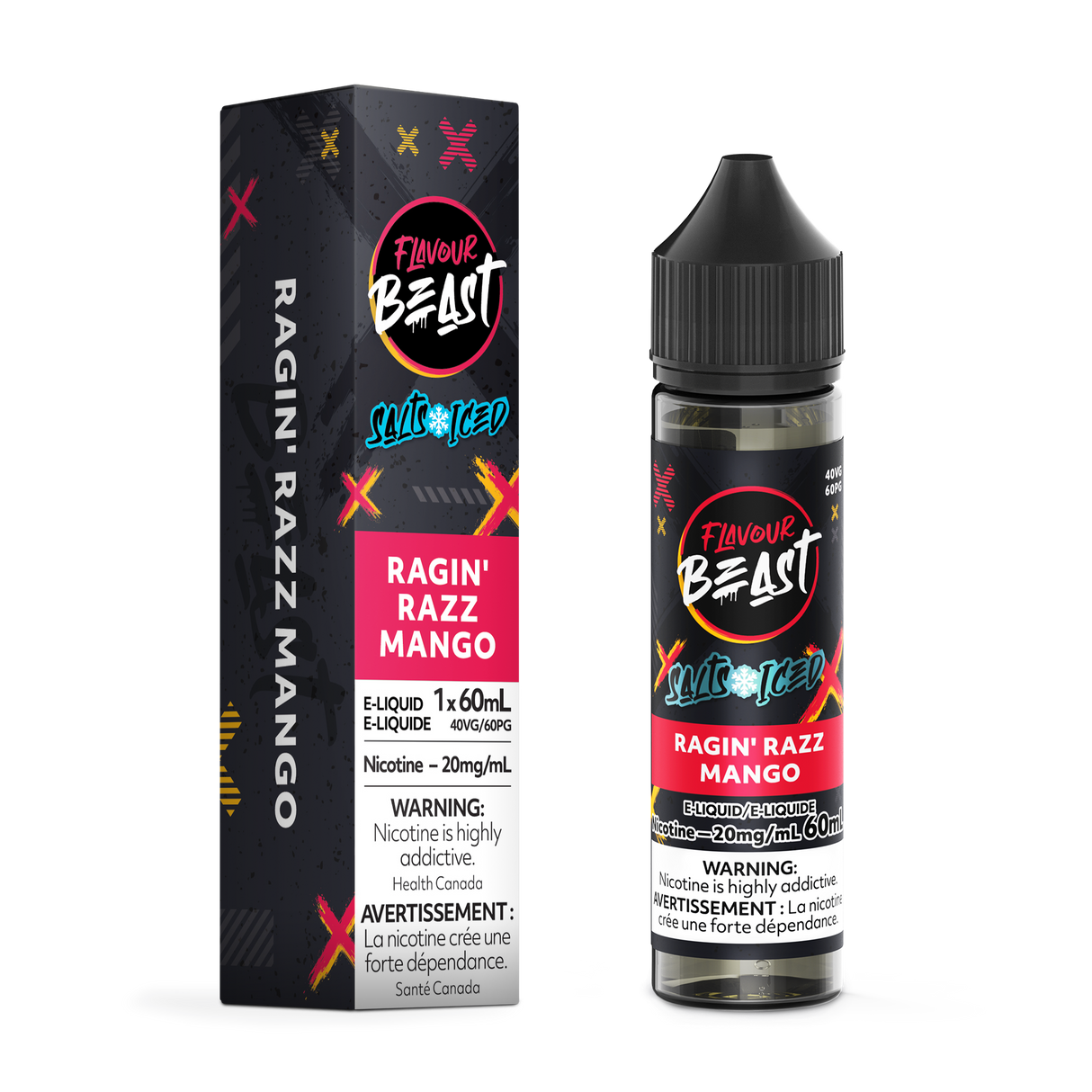RAGIN' RAZZ MANGO ICED by FLAVOUR BEAST SALT (60mL)