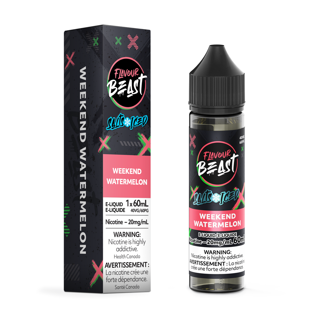 WEEKEND WATERMELON ICED by FLAVOUR BEAST SALT (60mL)