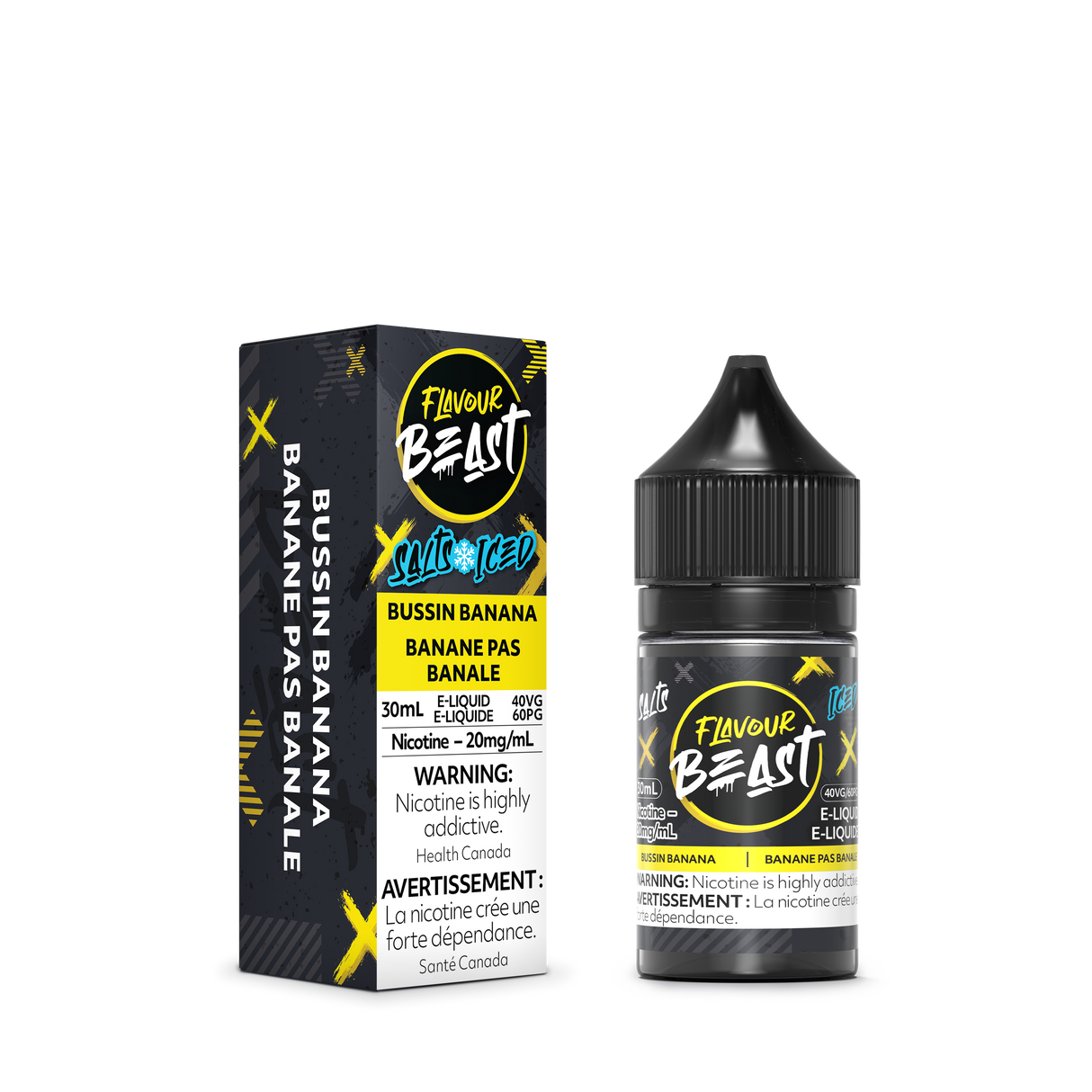 BUSSIN' BANANA ICED by FLAVOUR BEAST SALT (30mL)