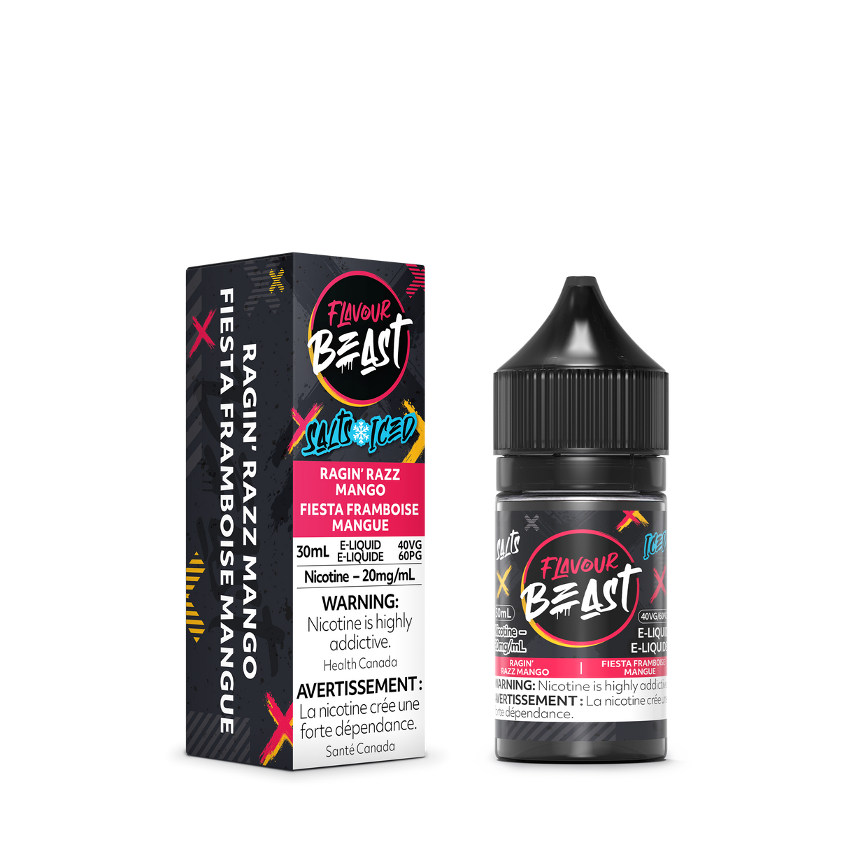 RAGIN' RAZZ MANGO ICED by FLAVOUR BEAST SALT (30mL)