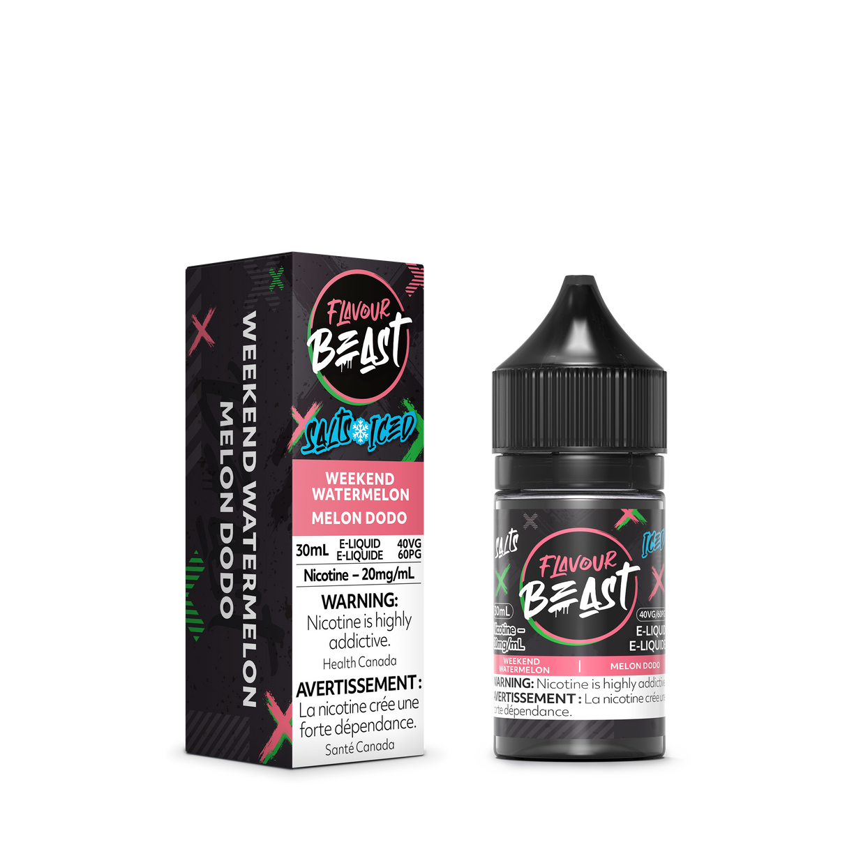 WEEKEND WATERMELON ICED by FLAVOUR BEAST SALT (30mL)