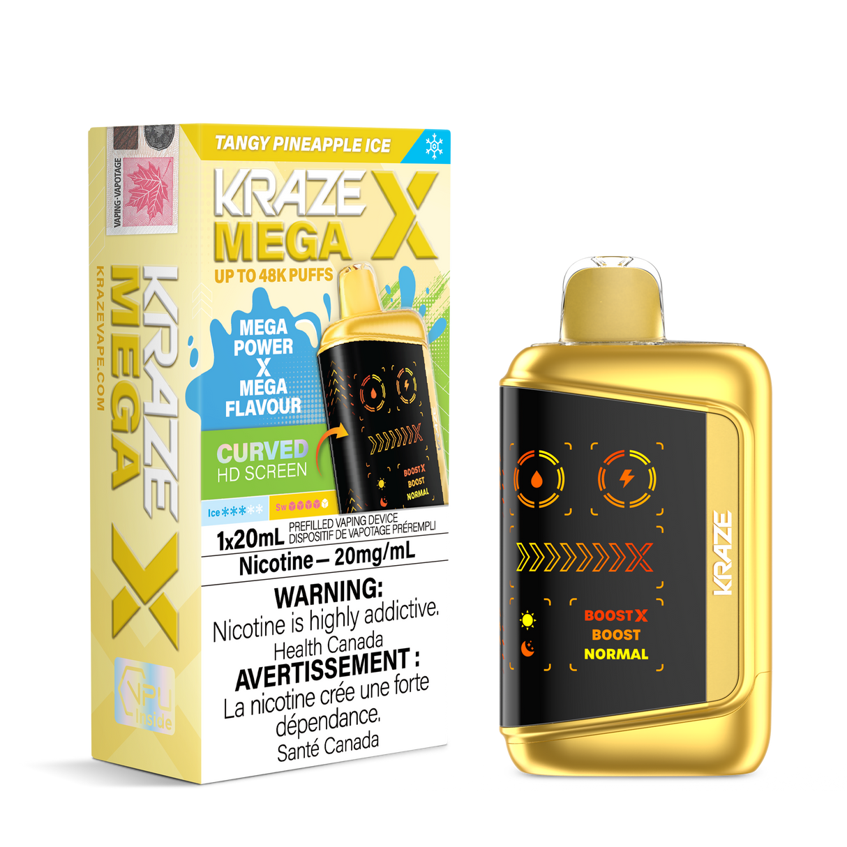 Tangy Pineapple Ice - KRAZE MEGA X 48K - 20mL