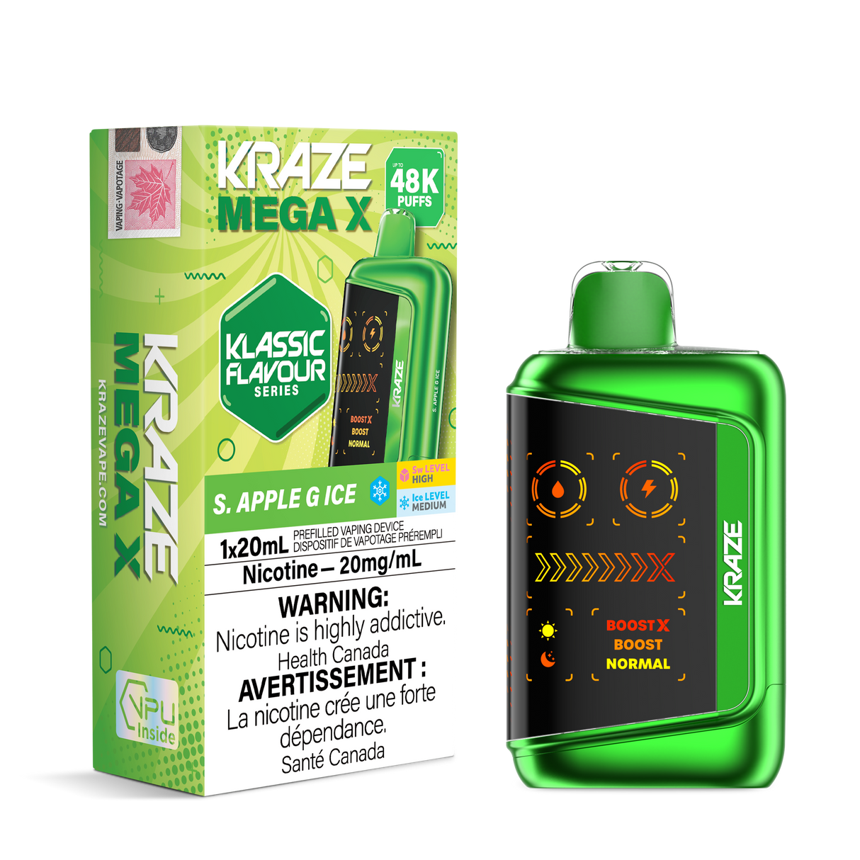 S. Apple G Ice - KRAZE MEGA X KLASSIC 48K - 20mL
