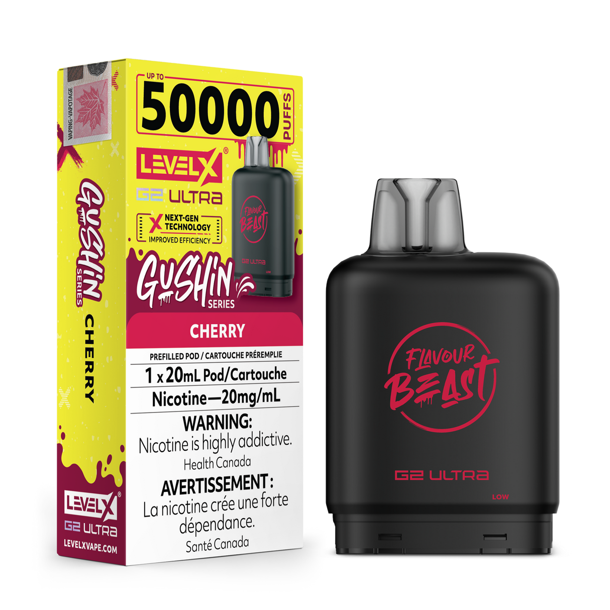 Cherry - LEVEL X FLAVOUR BEAST GUSHIN' BOOST G2 ULTRA 50K - 20ml