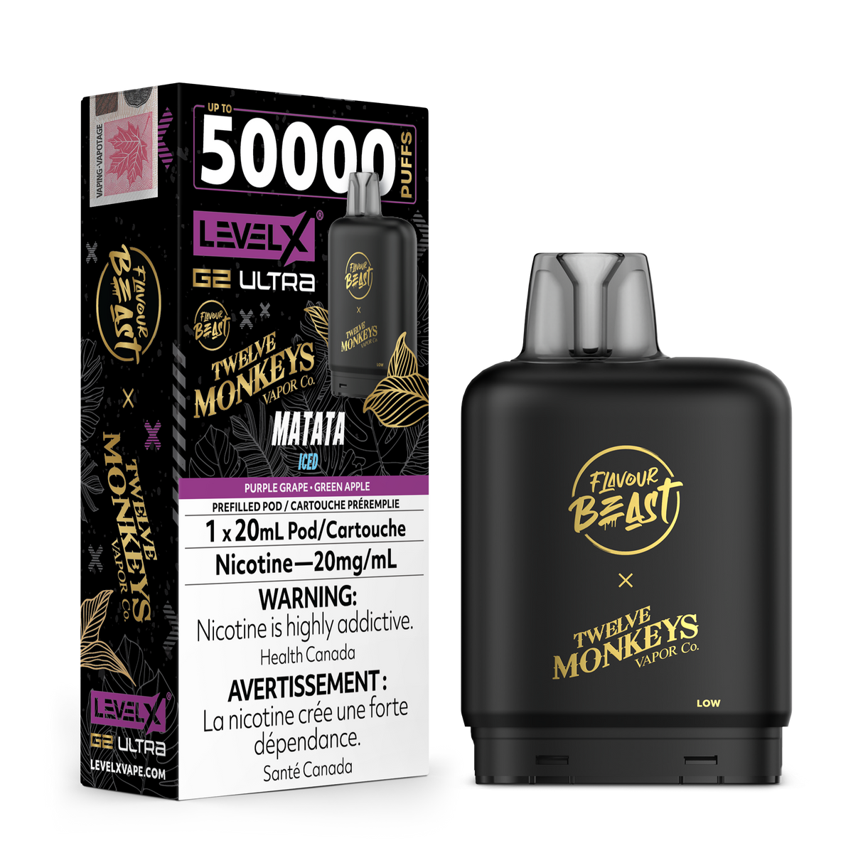 Matata Iced - LEVEL X BOOST G2 ULTRA X 12 MONKEYS 50K - 20ml