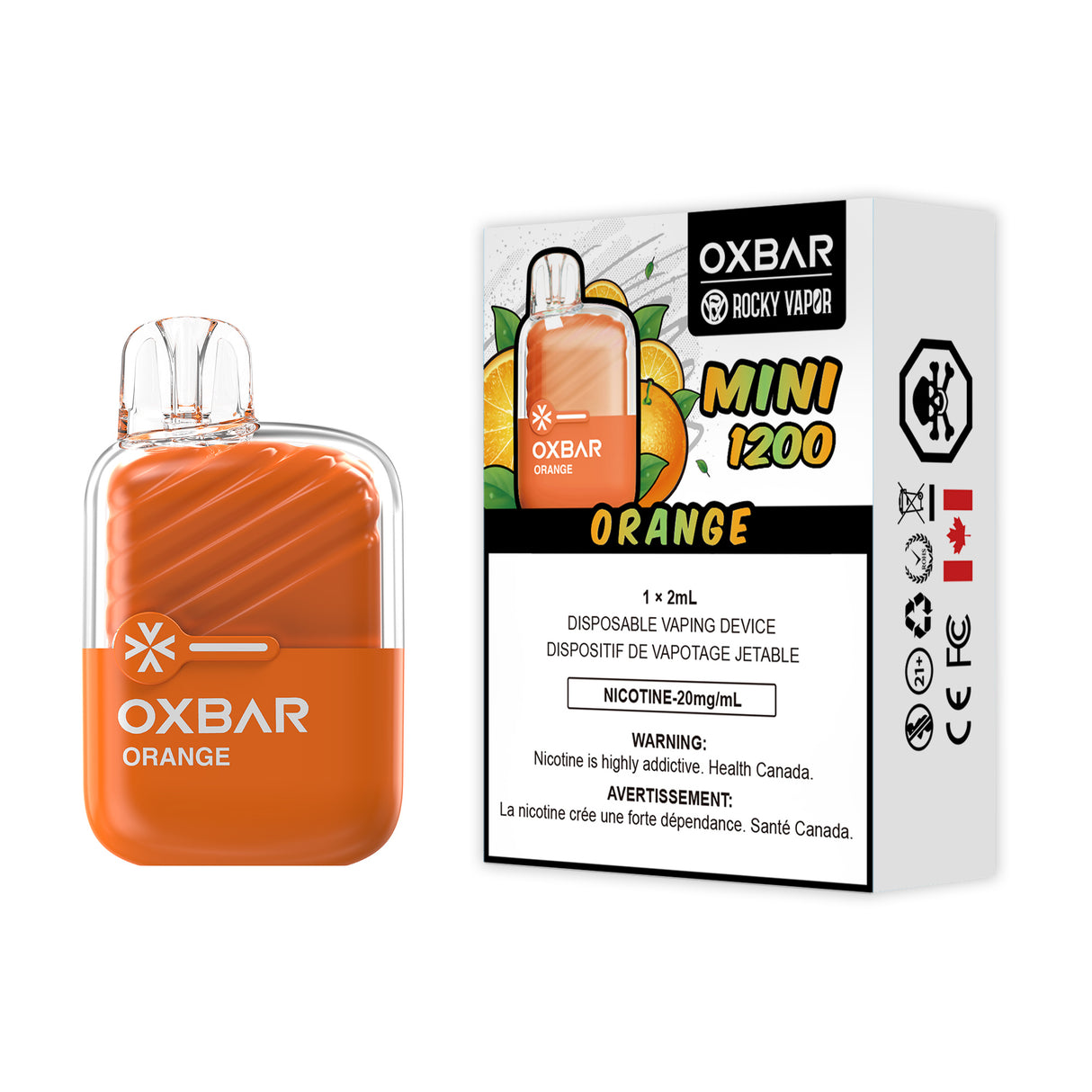 Orange - OXBAR MINI 1200 by ROCKY VAPOR - 2mL