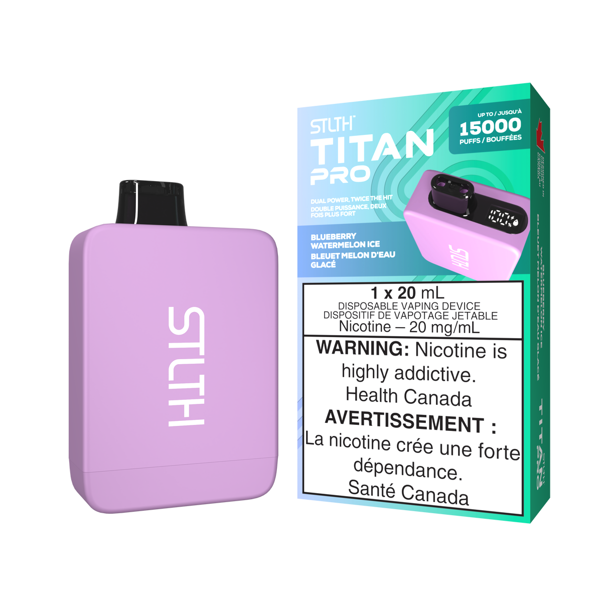 Blueberry Watermelon Ice - STLTH TITAN PRO 15K - 20mL