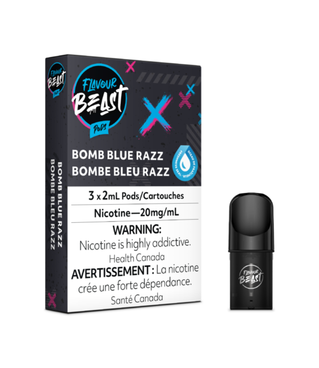 Bomb Blue Razz - STLTH FLAVOUR BEAST 3pk PODS - 6ml