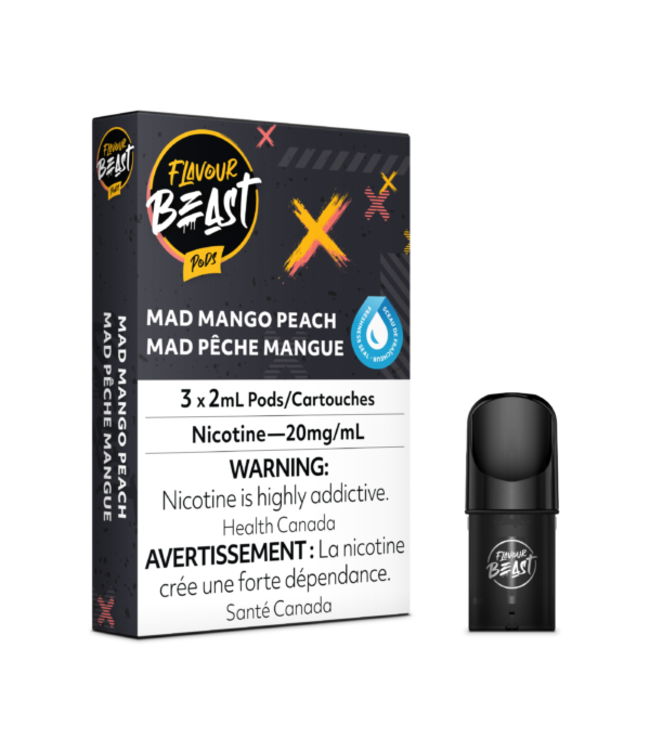 Mad Mango Peach - STLTH FLAVOUR BEAST 3pk PODS - 6ml