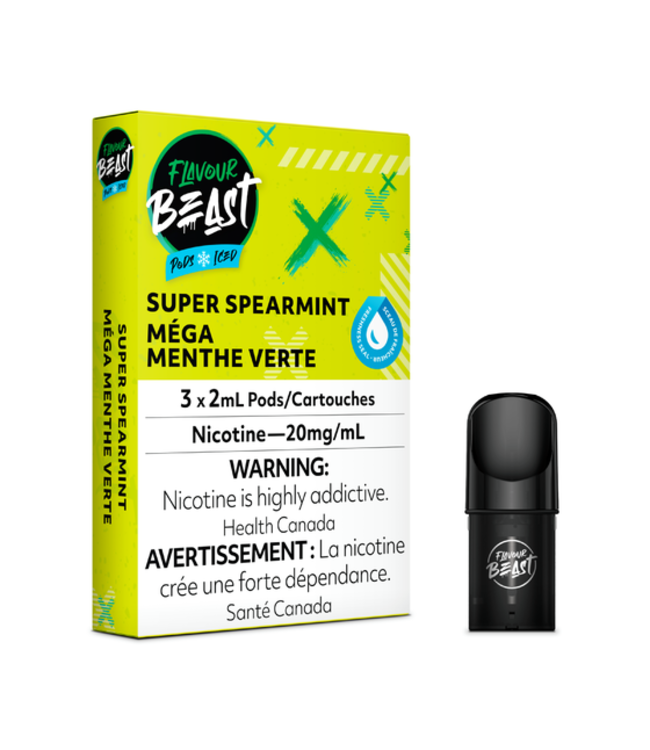 Super Spearmint Iced - STLTH FLAVOUR BEAST 3pk PODS - 6ml