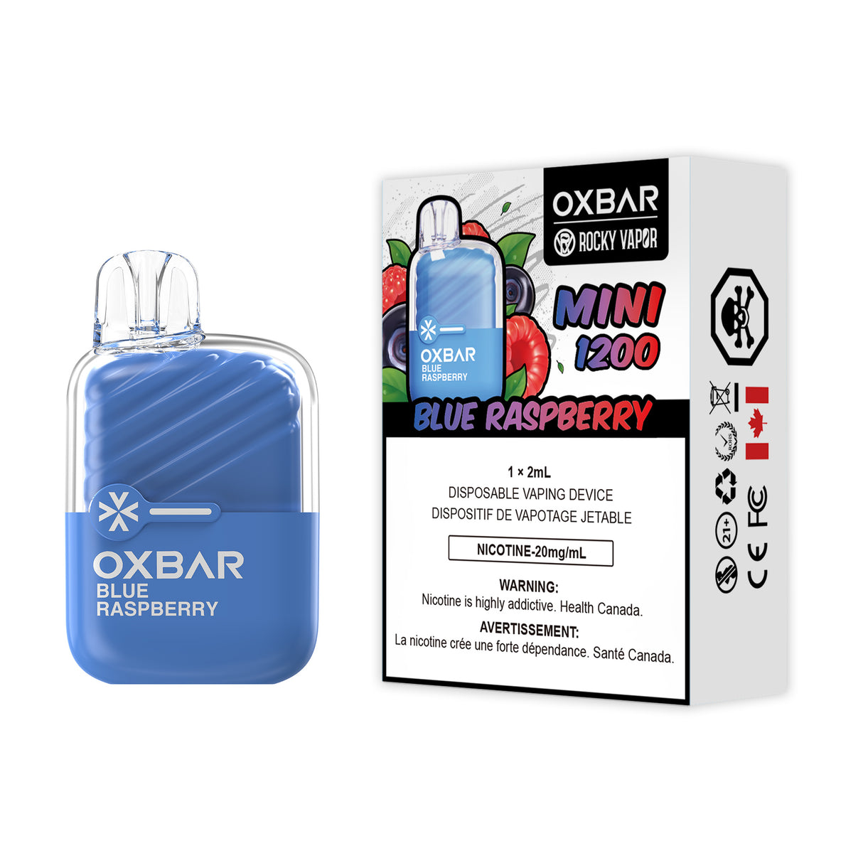 Blue Raspberry - OXBAR MINI 1200 by ROCKY VAPOR  - 2mL