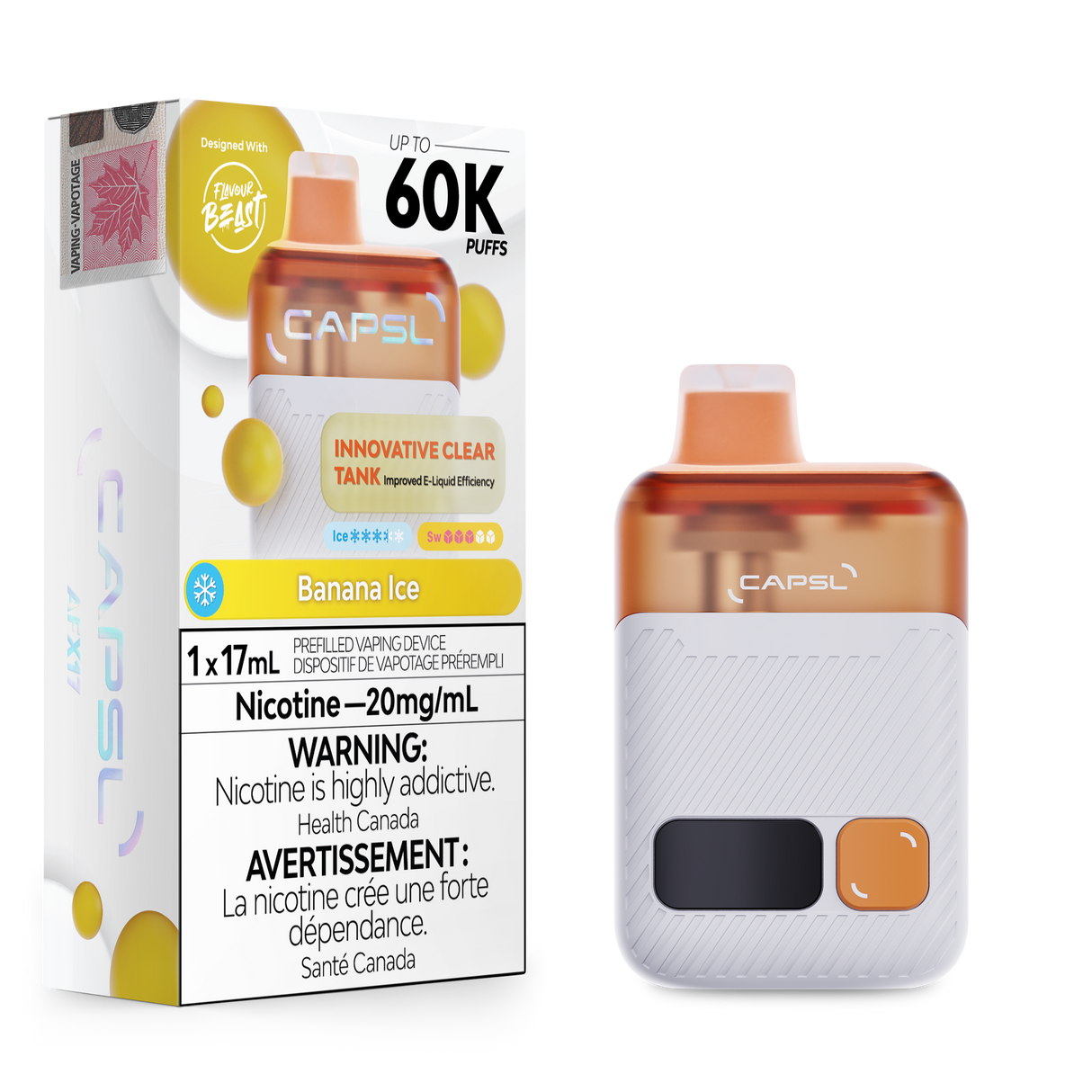 Banana Ice - CAPSL AFX17 60K - 17mL