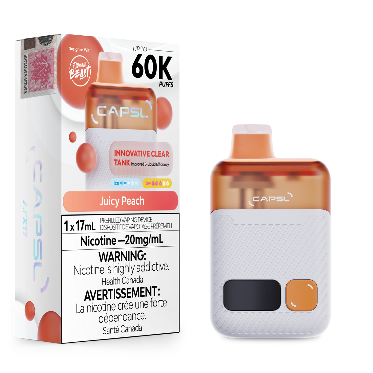 Juicy Peach - CAPSL AFX17 60K - 17mL