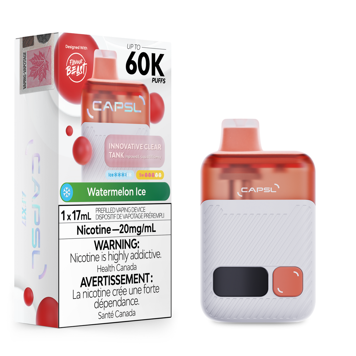 Watermelon Ice - CAPSL AFX17 60K - 17mL