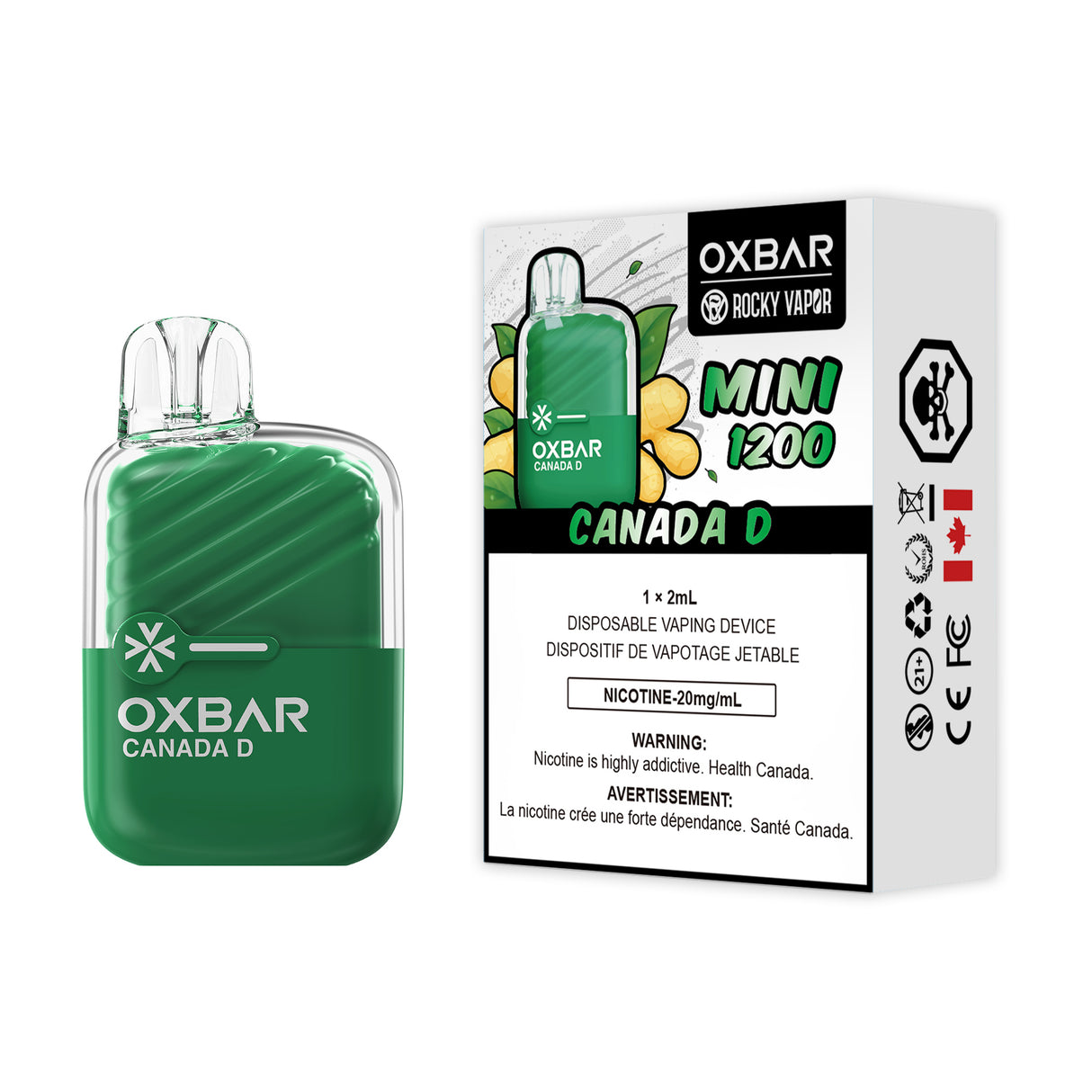 Canada D - OXBAR MINI 1200 by ROCKY VAPOR  - 2mL