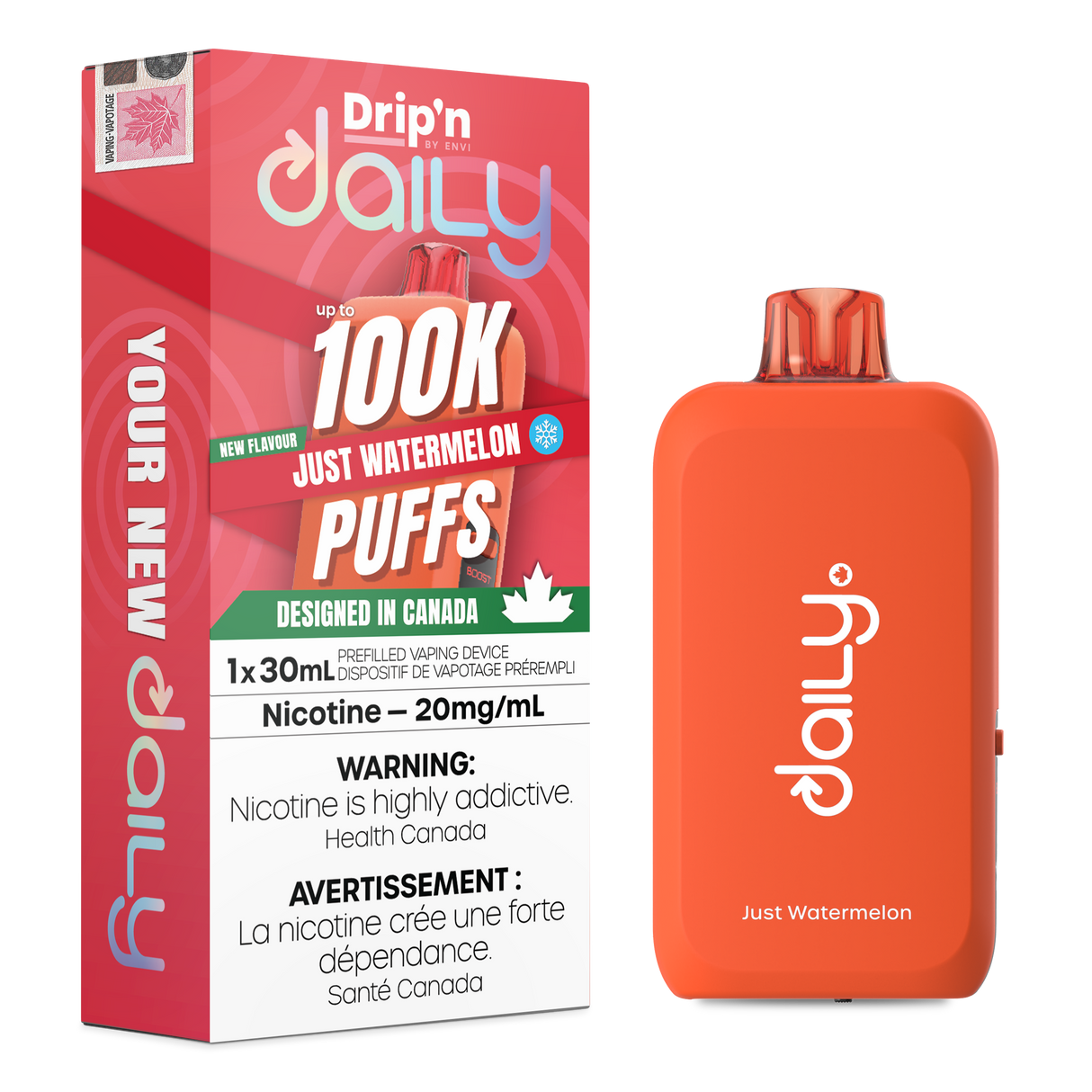 Just Watermelon - DRIP'N DAILY 100K by ENVI - 30mL
