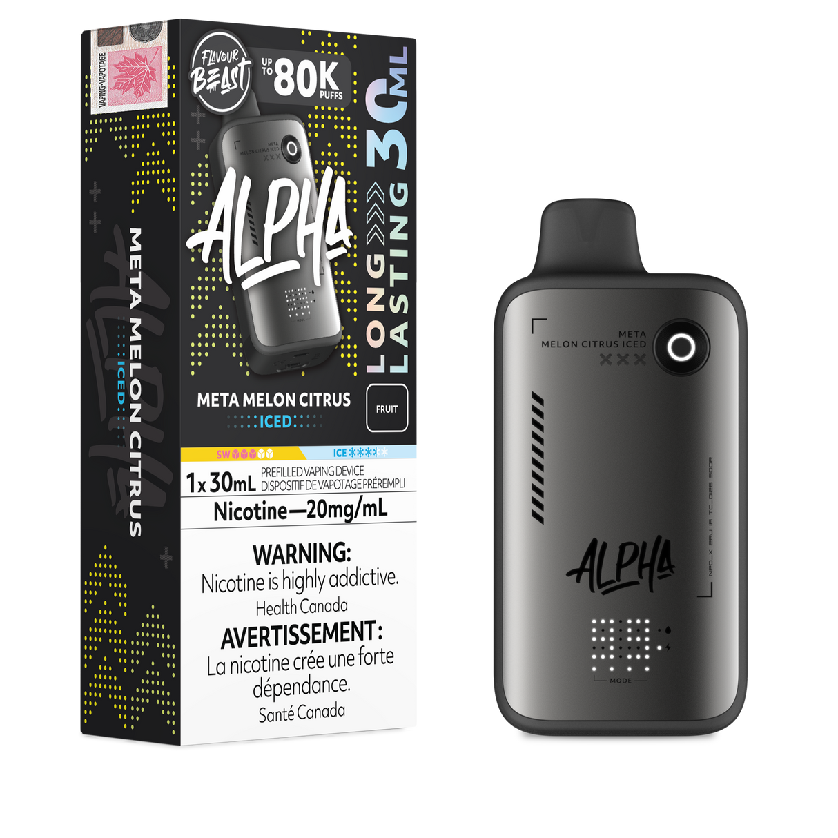 Meta Melon Citrus Iced - FLAVOUR BEAST ALPHA 80K - 30mL