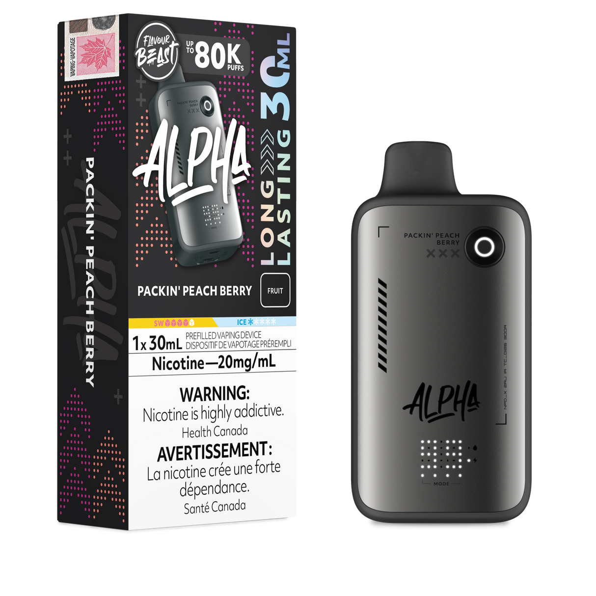 Packin' Peach Berry - FLAVOUR BEAST ALPHA 80K - 30mL