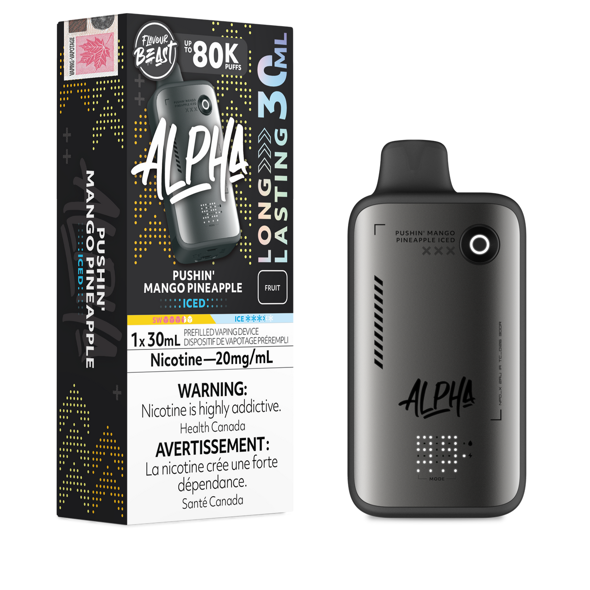 Pushin' Mango Pineapple Iced - FLAVOUR BEAST ALPHA 80K - 30mL
