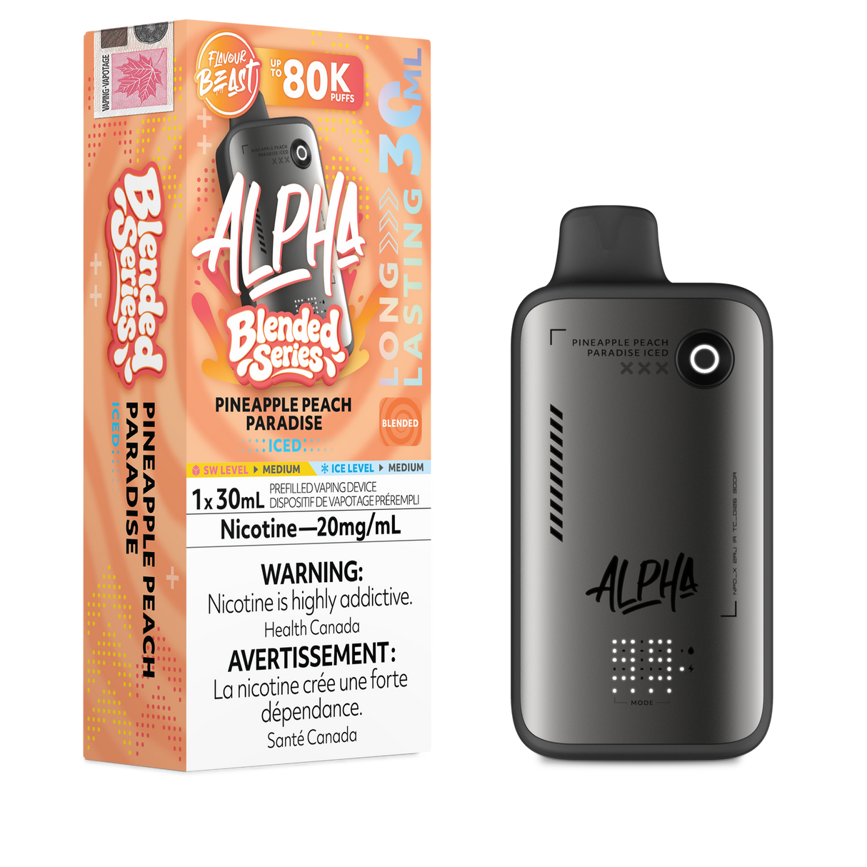 Pineapple Peach Paradise Iced - FLAVOUR BEAST ALPHA BLENDED 80K - 30mL