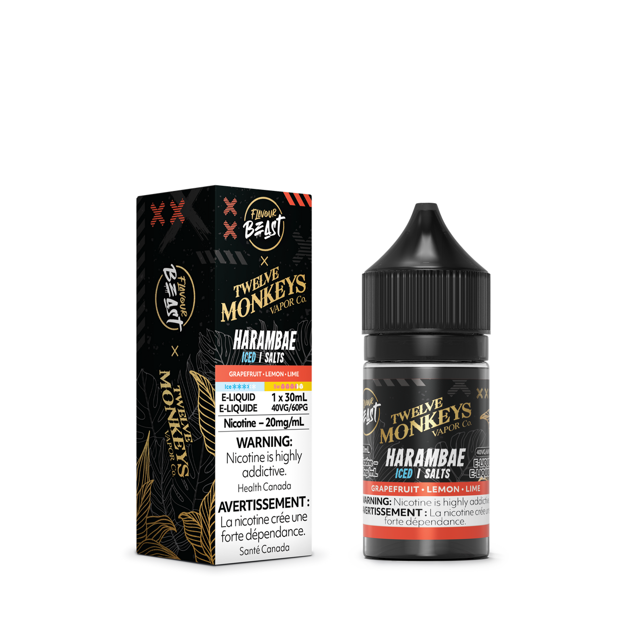 HARAMBAE ICED by FLAVOUR BEAST x 12 MONKEYS SALT (30mL)