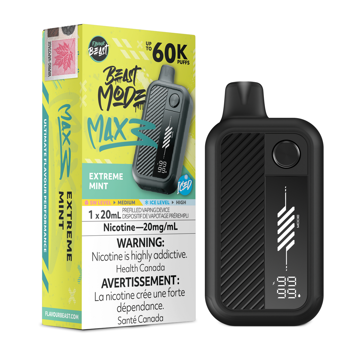 Extreme Mint Iced - FLAVOUR BEAST BEAST MODE MAX 3 60K - 20mL