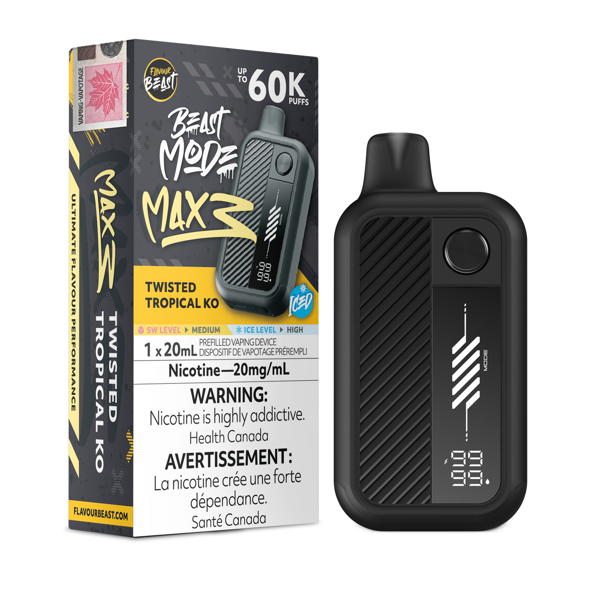 Twisted Tropical KO Iced - FLAVOUR BEAST BEAST MODE MAX 3 60K - 20mL