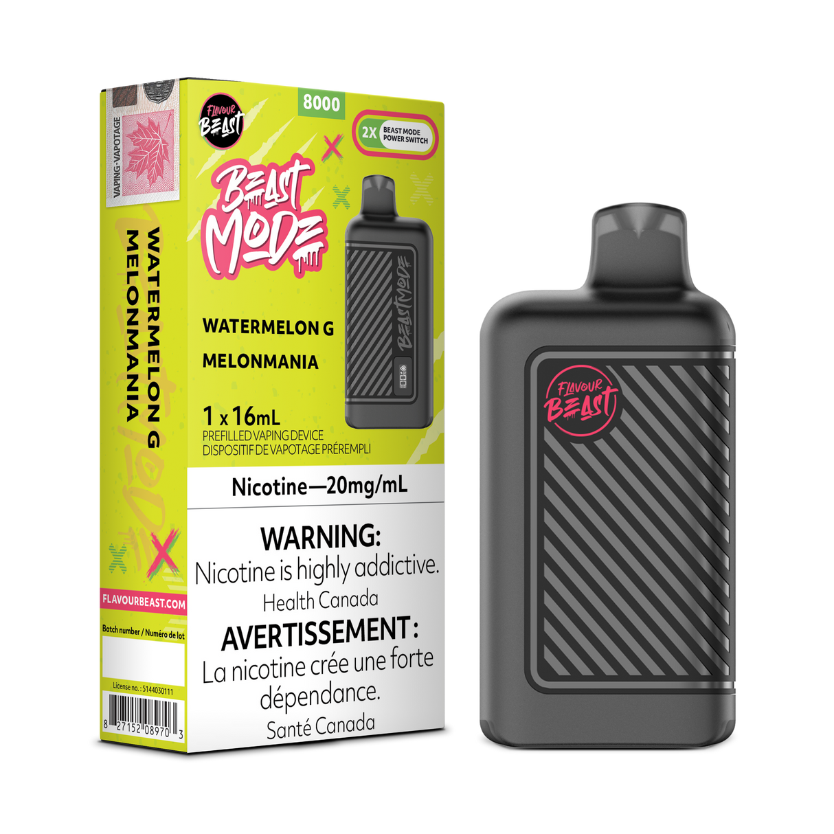 Watermelon G - FLAVOUR BEAST BEAST MODE 8K - 16mL