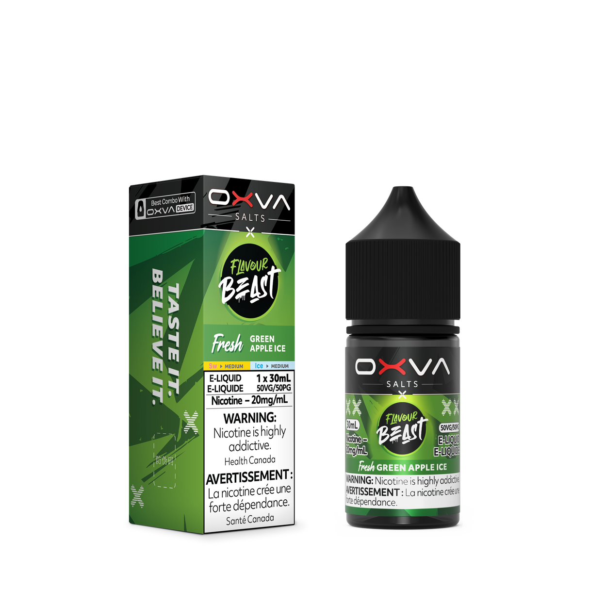 Fresh Green Apple Ice by Flavour Beast x OXVA (30mL)