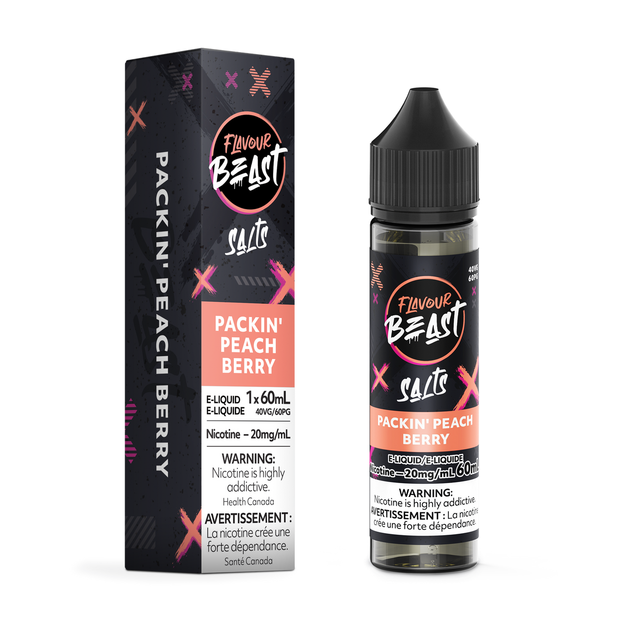 PACKIN' PEACH BERRY by FLAVOUR BEAST SALT (60mL)