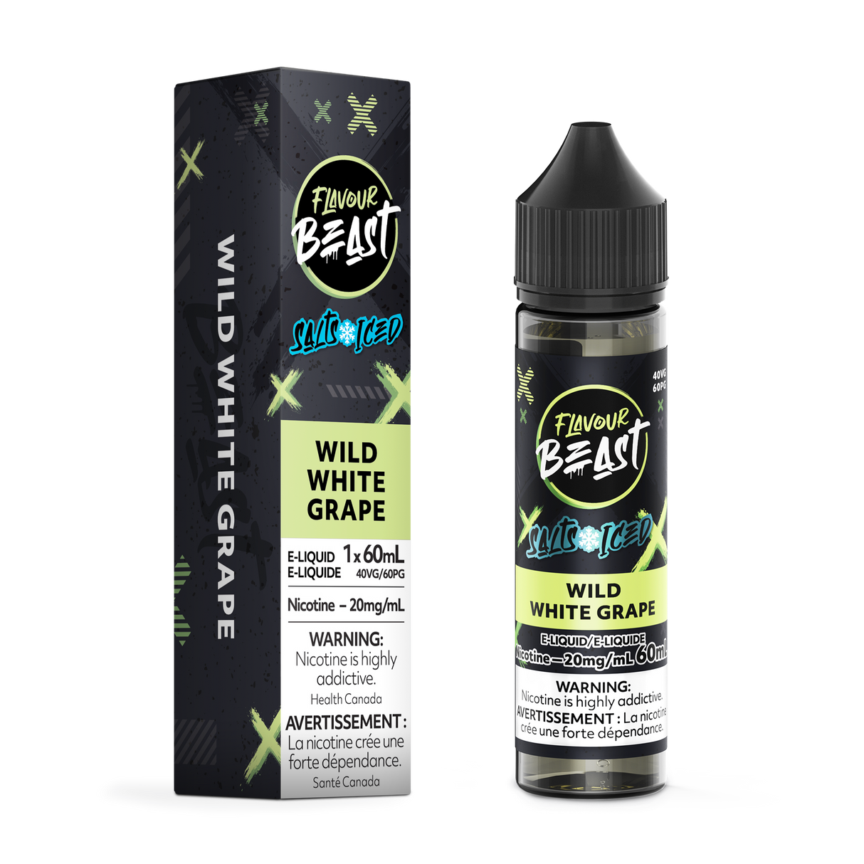 WILD WHITE GRAPE ICED by FLAVOUR BEAST SALT(60mL)