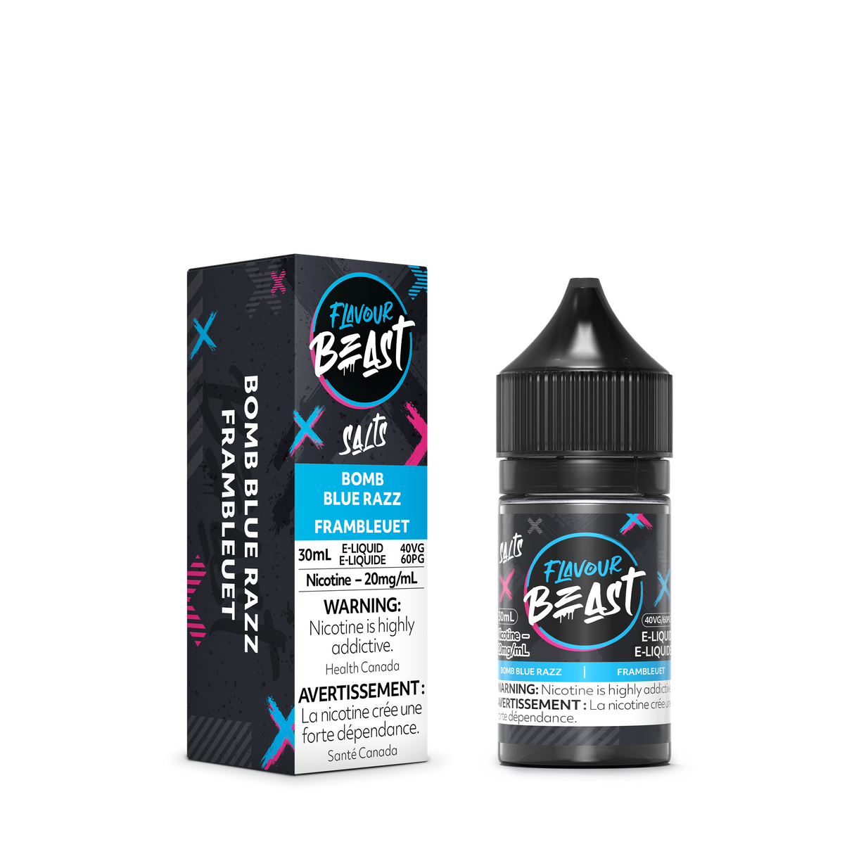 BOMB BLUE RAZZ by FLAVOUR BEAST SALT (30mL)