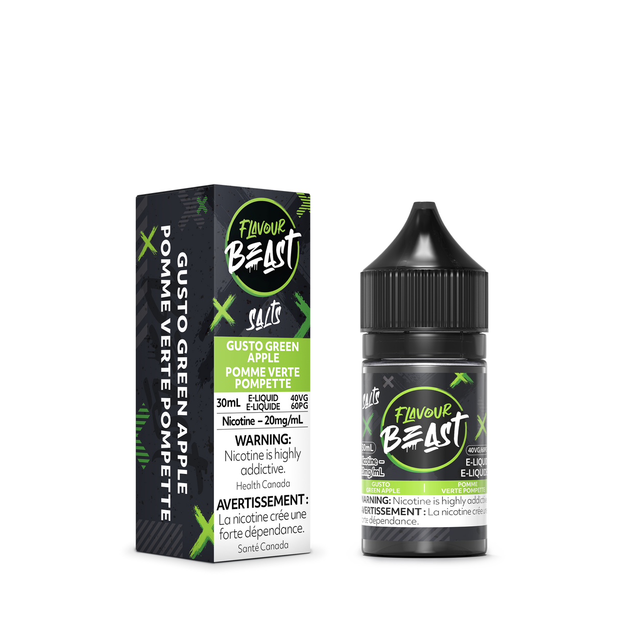 GUSTO GREEN APPLE by FLAVOUR BEAST SALT (30mL)
