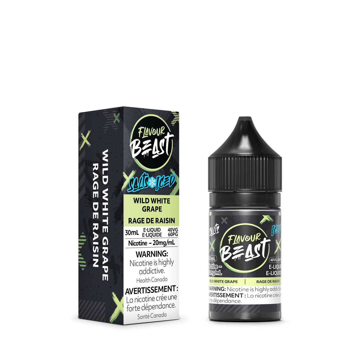 WILD WHITE GRAPE ICED by FLAVOUR BEAST SALT (30mL)