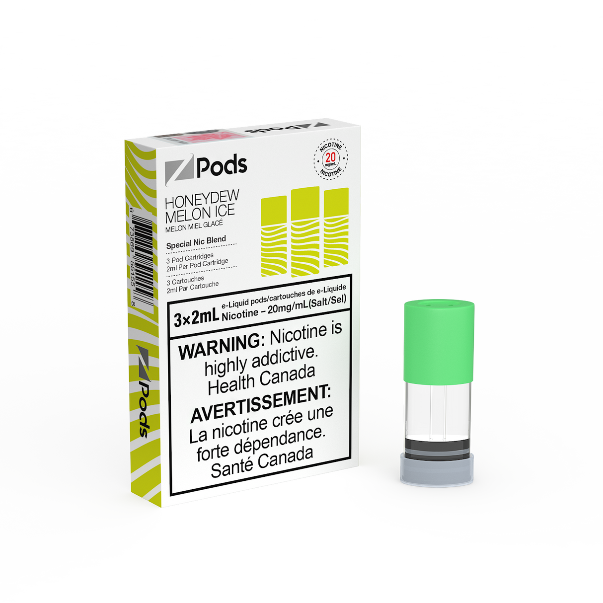 Honeydew Melon Ice -  Z PODS 3pk PODS - 6mL