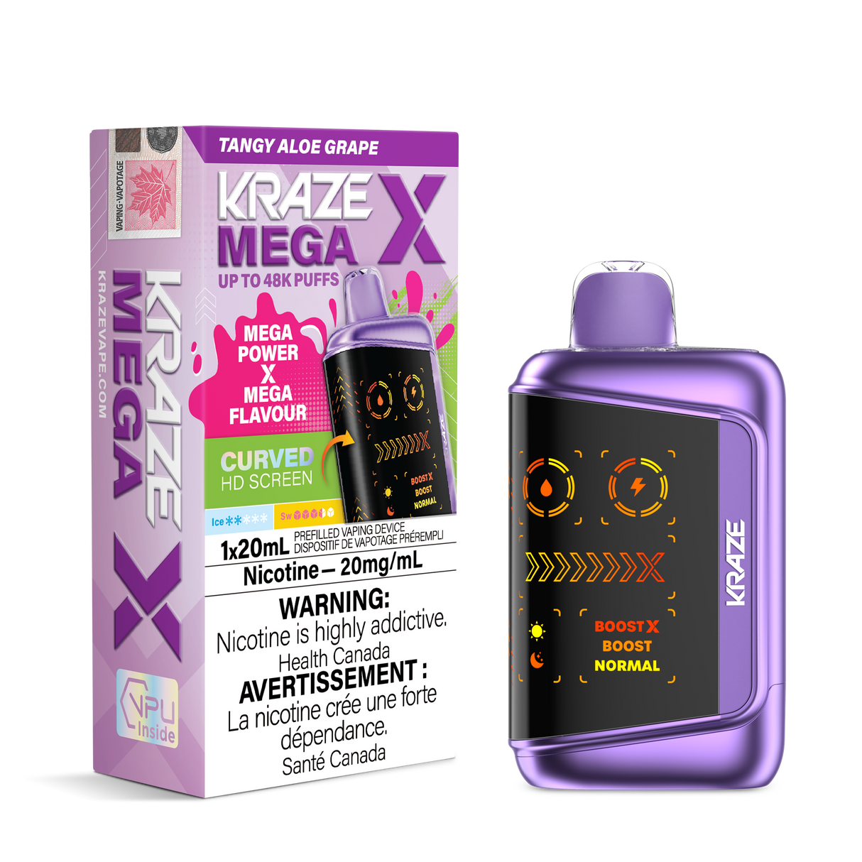 Tangy Aloe Grape - KRAZE MEGA X 48K - 20mL
