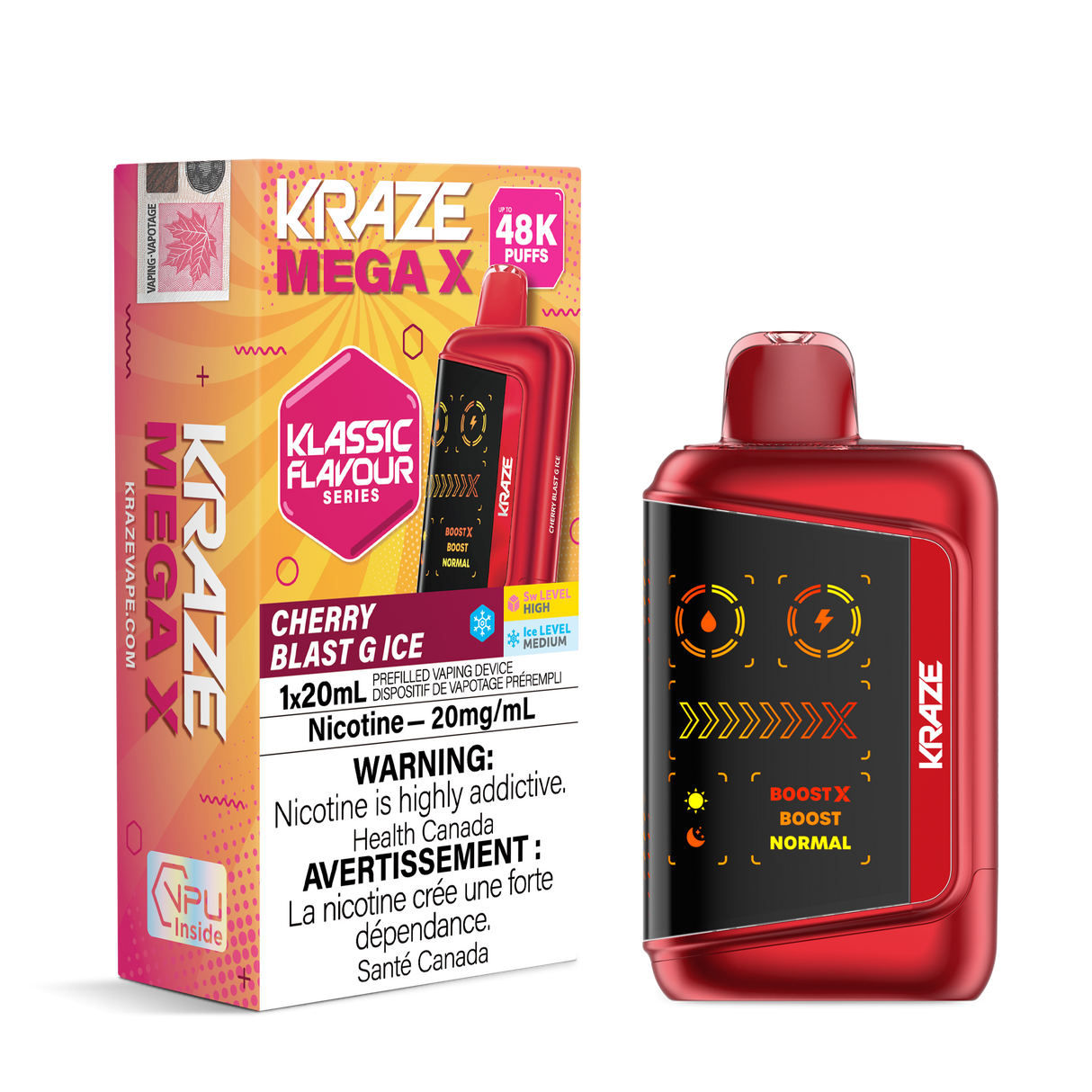Cherry Blast G Ice - KRAZE MEGA X KLASSIC 48K - 20mL